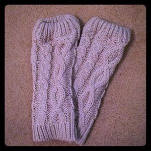 Cable knit leg warmers
